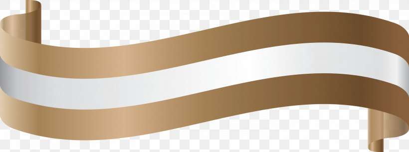 Ribbon S Ribbon, PNG, 3000x1117px, Ribbon, Beige, Belt, Material Property, Metal Download Free