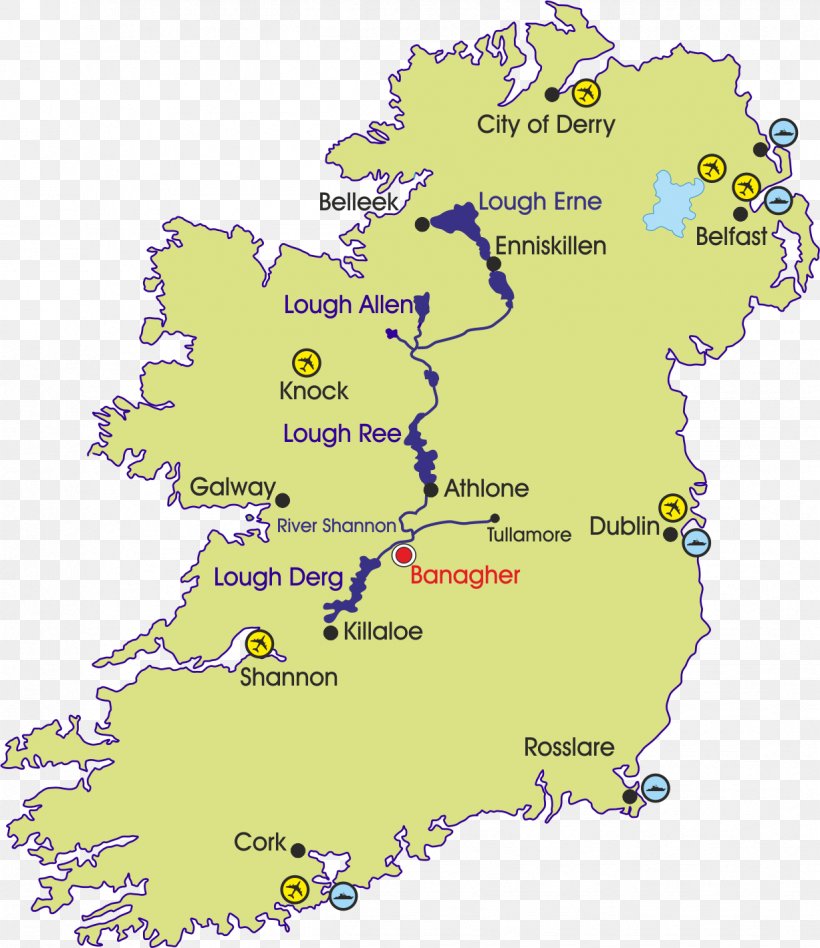 River Shannon Banagher Map Shannon Airport Carrickcraft Png