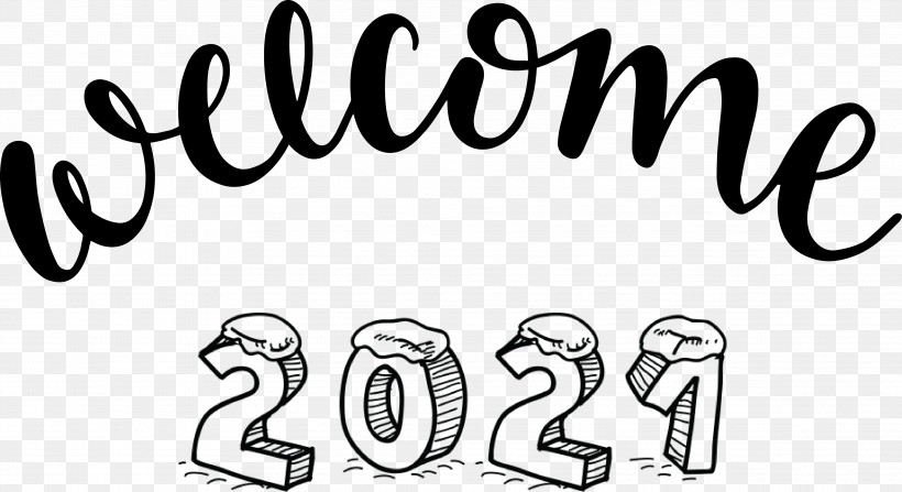 Welcome 2021 Year 2021 Year 2021 New Year, PNG, 3836x2092px, 2021 New Year, 2021 Year, Welcome 2021 Year, Happiness, Line Art Download Free