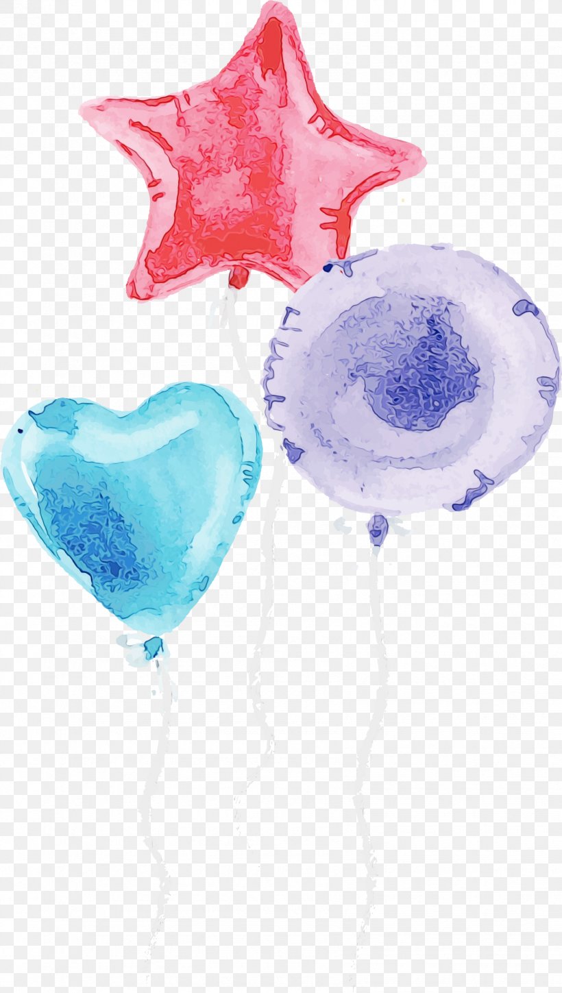 Balloon Heart Party Supply Watercolor Paint, PNG, 1697x3000px, Watercolor, Balloon, Heart, Paint, Party Supply Download Free