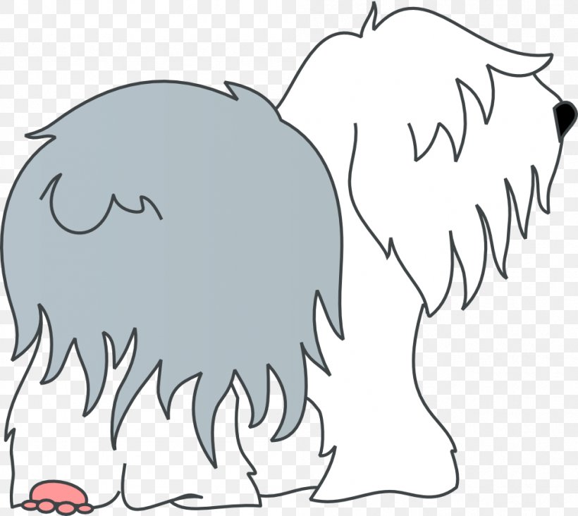 Old English Sheepdog Shetland Sheepdog Cartoon Clip Art, PNG, 999x892px, Watercolor, Cartoon, Flower, Frame, Heart Download Free