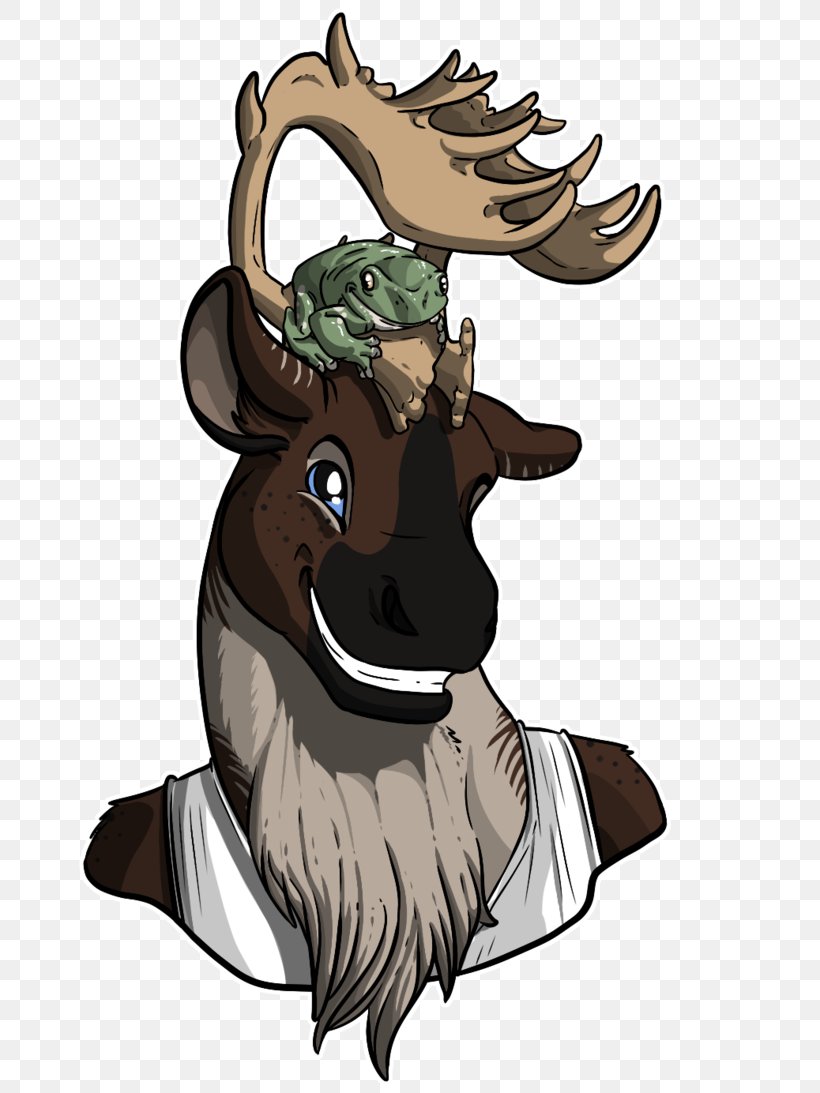 Reindeer Horse Cattle Illustration Mammal, PNG, 730x1093px, Reindeer, Antler, Art, Cartoon, Cattle Download Free
