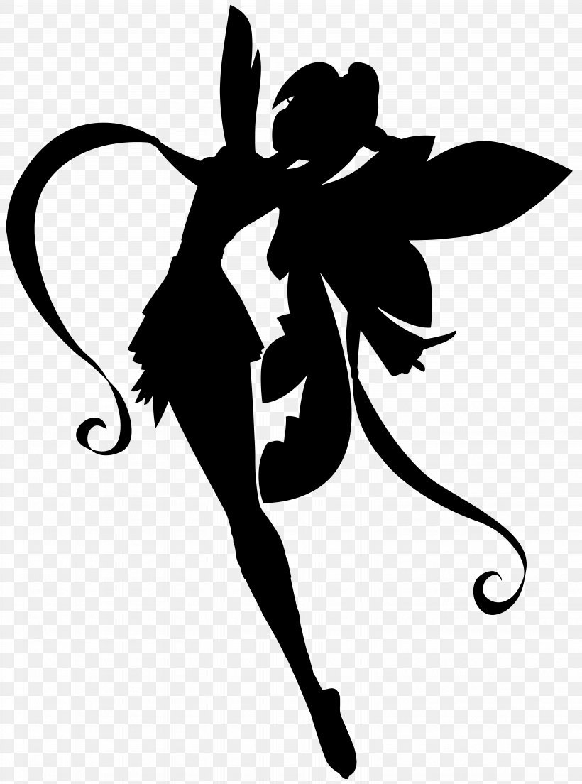 Silhouette Fairy Clip Art, PNG, 5939x8000px, Silhouette, Art, Artwork, Black And White, Drawing Download Free