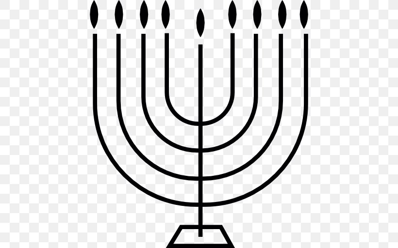 Menorah Tabernacle Judaism Clip Art, PNG, 512x512px, Menorah, Black And White, Candle Holder, Hanukkah, Jewish Holiday Download Free