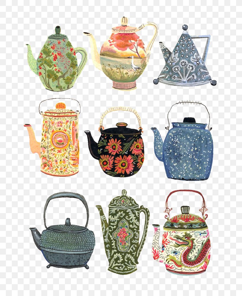 Teapot Art Illustrator, PNG, 758x1000px, Tea, Art, Art Exhibition, Bag, Ceramic Download Free