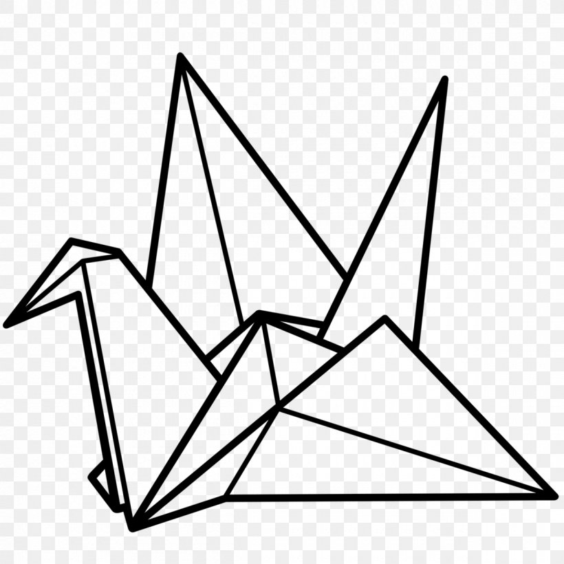 Thousand Origami Cranes Paper Thousand Origami Cranes Orizuru, PNG, 1200x1200px, Crane, Area, Art, Art Paper, Black Download Free