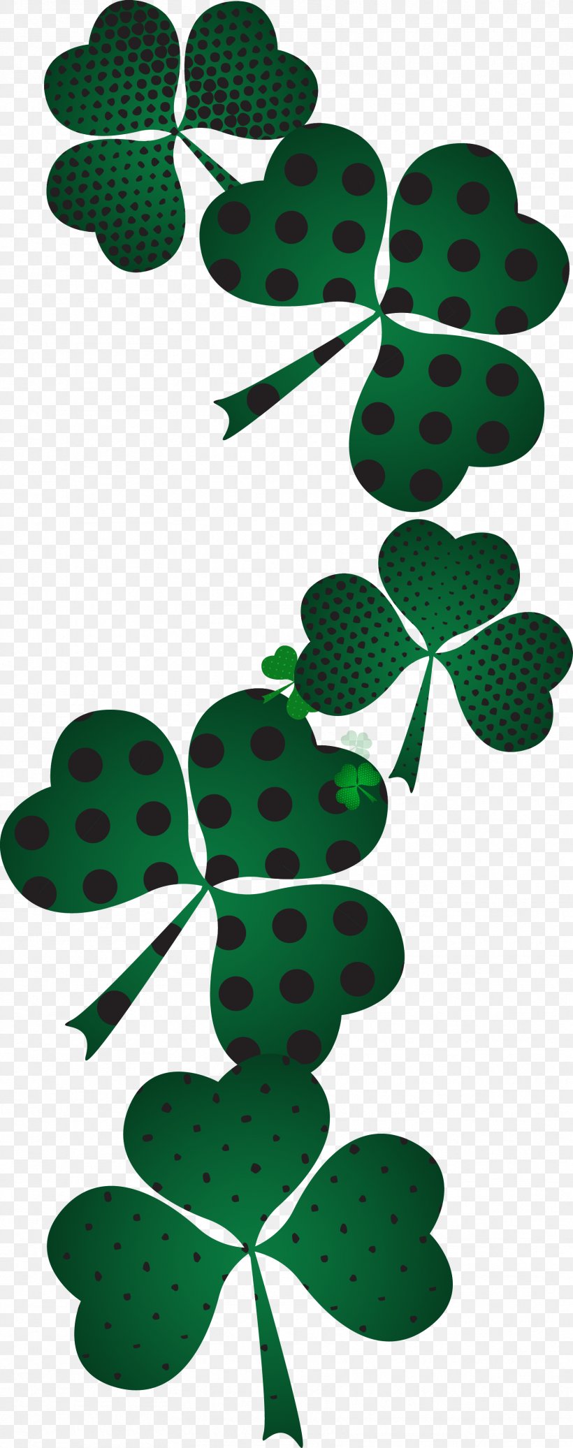 Four-leaf Clover Four-leaf Clover Euclidean Vector, PNG, 1716x4340px, Leaf, Branch, Clover, Fourleaf Clover, Grass Download Free