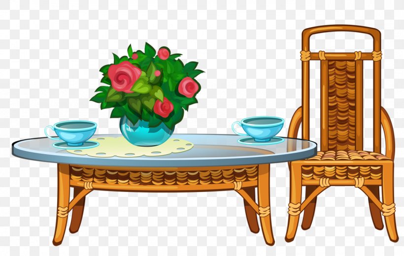 flower vase on table clipart