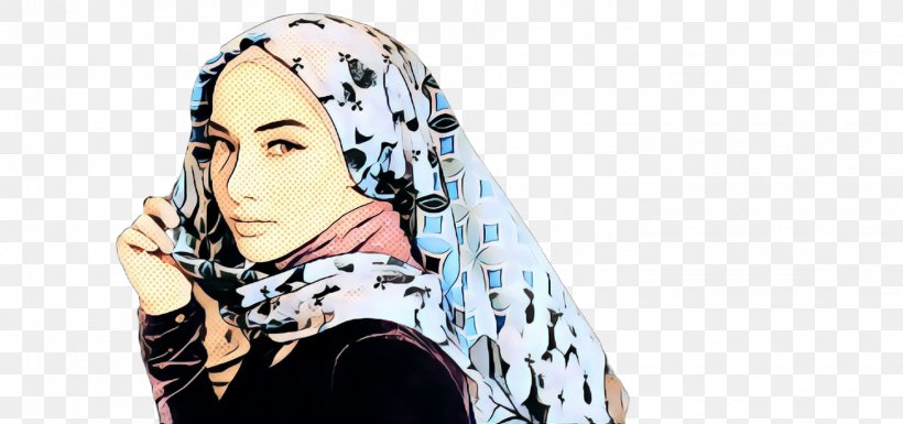 Scarf Girl Pattern Stole, PNG, 1458x686px, Scarf, Abaya, Black Hair, Fashion Accessory, Fashion Illustration Download Free