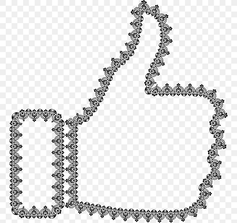 Thumb Signal Picture Frames Symbol, PNG, 756x772px, Thumb Signal, Black And White, Body Jewelry, Chain, Fashion Accessory Download Free