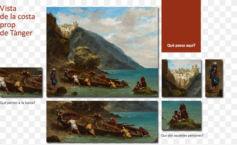View Of Tangier From The Seashore Painting Giclée Fauna, PNG, 888x544px, Painting, Advertising, Canvas, Collage, Ecosystem Download Free