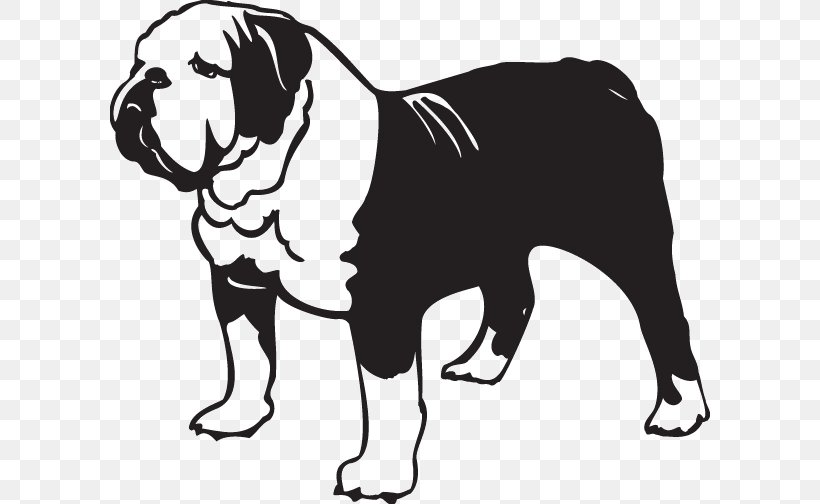 Bulldog American Pit Bull Terrier English Cocker Spaniel Decal, PNG, 600x504px, Bulldog, American Pit Bull Terrier, Black And White, Breed, Carnivoran Download Free