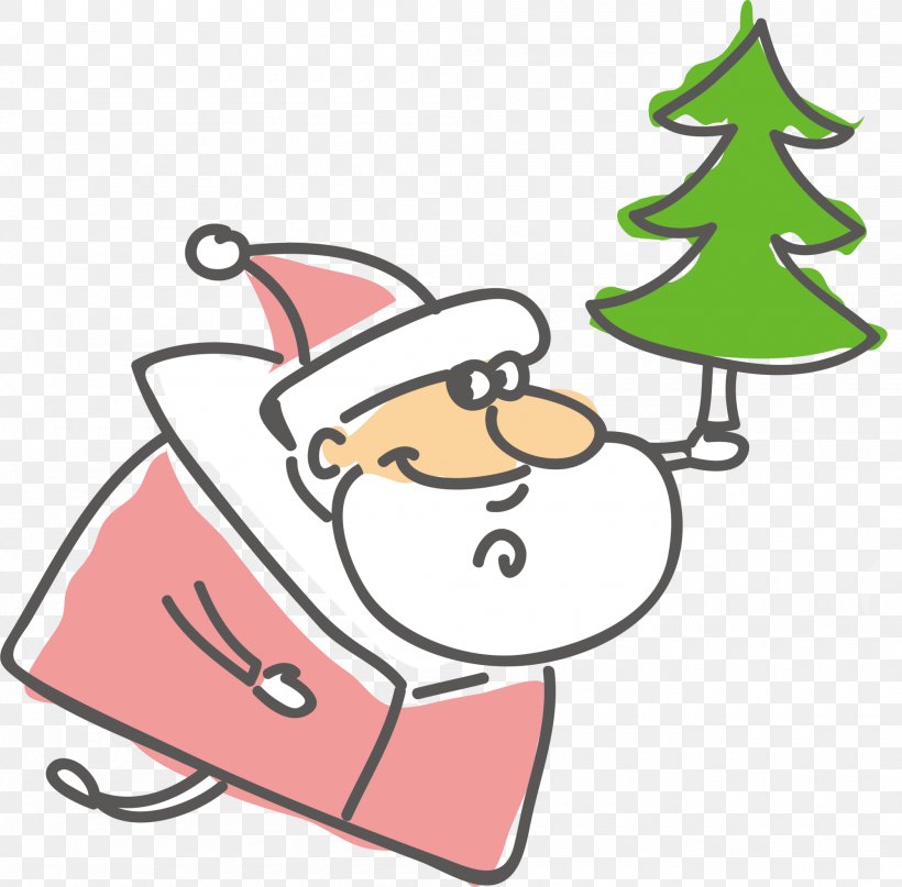 Santa Claus Reindeer Cartoon Clip Art, PNG, 2000x1969px, Santa Claus, Area, Artwork, Cartoon, Christmas Download Free
