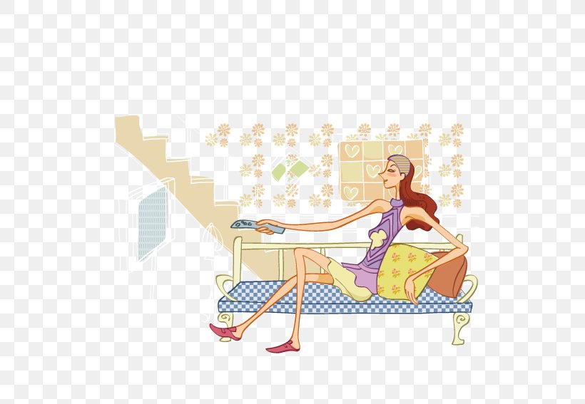 Couch Sitting Illustration, PNG, 567x567px, Watercolor, Cartoon, Flower, Frame, Heart Download Free