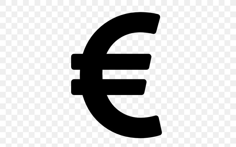 Euro Sign Currency Symbol, PNG, 512x512px, 5 Euro Note, Euro Sign, Black And White, Brand, Coin Download Free