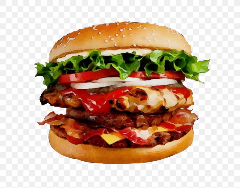 Junk Food Cartoon, PNG, 700x642px, Watercolor, American Food, Appetizer, Bacon Sandwich, Baconator Download Free