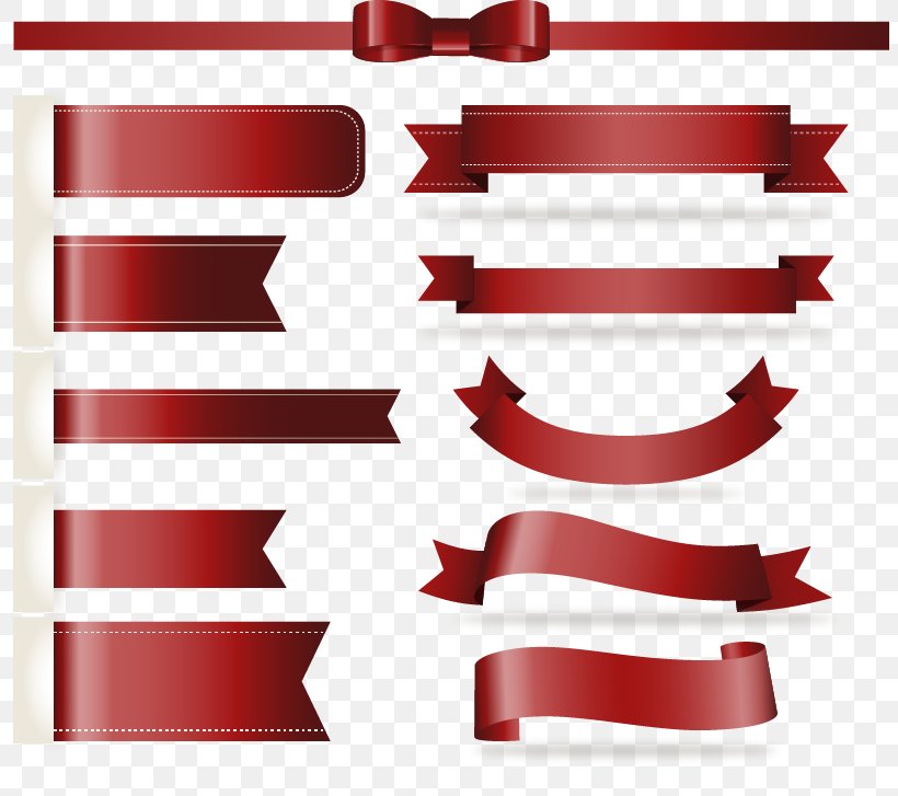 Ribbon, PNG, 805x727px, Ribbon, Banner, Brand, Rectangle, Red Download Free
