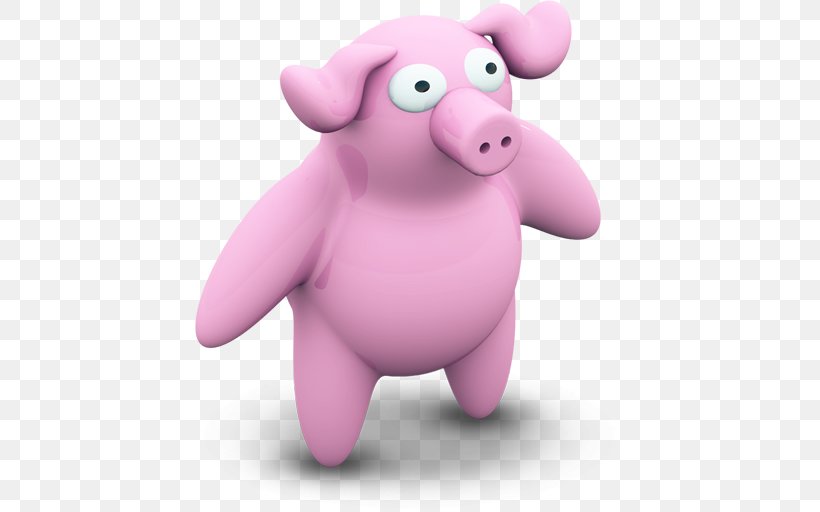 Domestic Pig Paper The Three Little Pigs Purple Animal, PNG, 512x512px, Domestic Pig, Animal, Cartoon, Clock, Magenta Download Free