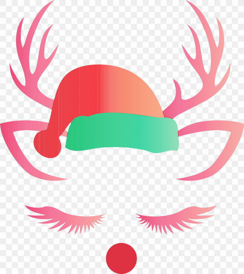 Sticker, PNG, 2672x2999px, Reindeer Face, Paint, Sticker, Watercolor, Wet Ink Download Free