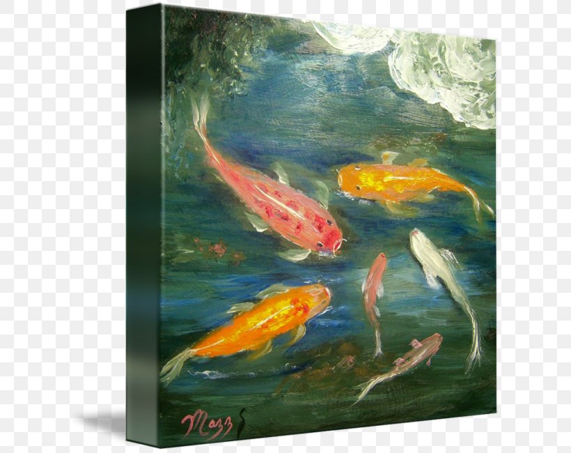 Koi Goldfish Painting Fish Pond, PNG, 622x650px, Koi, Art, Artwork, Biology, Bony Fish Download Free