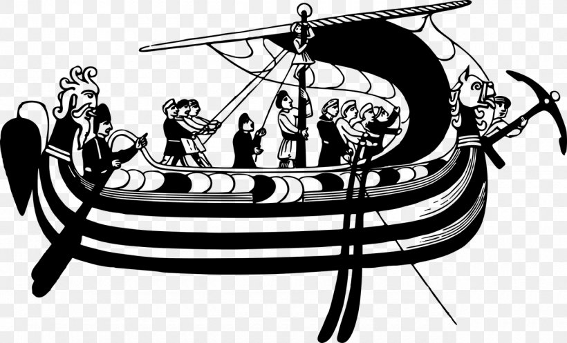 Boat Viking Ships Clip Art, PNG, 1280x776px, Boat, Art, Black And White, Cartoon, Crew Download Free