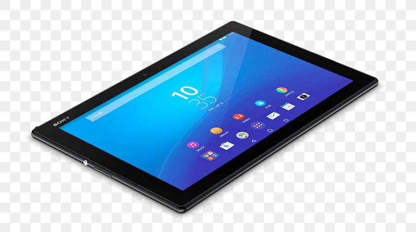 Sony Xperia Z4 Tablet Sony Xperia Z3+ Mobile World Congress Xperia Play Sony Mobile, PNG, 736x458px, Sony Xperia Z4 Tablet, Android, Display Device, Electric Blue, Electronic Device Download Free