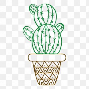 Cactaceae Silhouette Desert Clip Art - Cactus Preto E Branco, HD Png  Download , Transparent Png Image - PNGitem