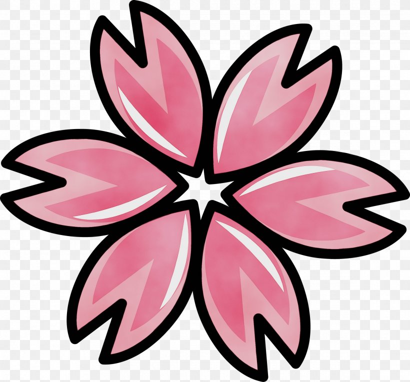 Pink Petal Clip Art Leaf Plant, PNG, 2374x2214px, Watercolor, Flower, Leaf, Magenta, Paint Download Free