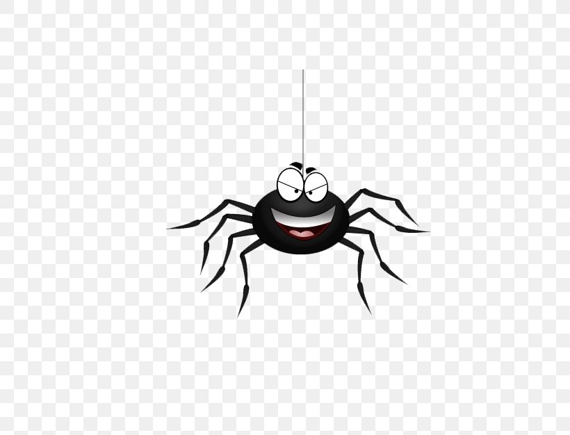 Spider Web Black House Spider Clip Art, PNG, 594x626px, Spider, Black And White, Black House Spider, Cartoon, Insect Download Free