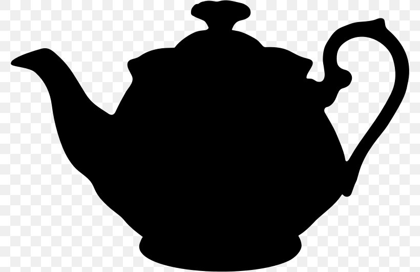 Teapot Silhouette Clip Art, PNG, 778x530px, Tea, Autocad Dxf, Black, Black And White, Cup Download Free