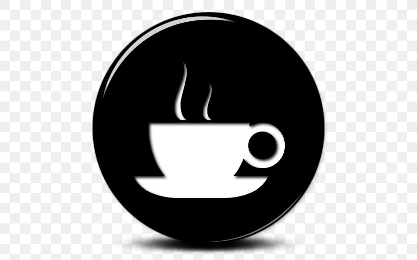 Coffee Cup Tea Cafe, PNG, 512x512px, Coffee, Black And White, Brand, Cafe, Coffee Cup Download Free
