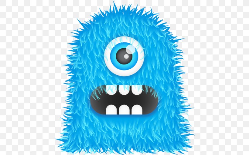Monster Icon, PNG, 512x512px, Monster, Apple Icon Image Format, Blue, Electric Blue, Ico Download Free