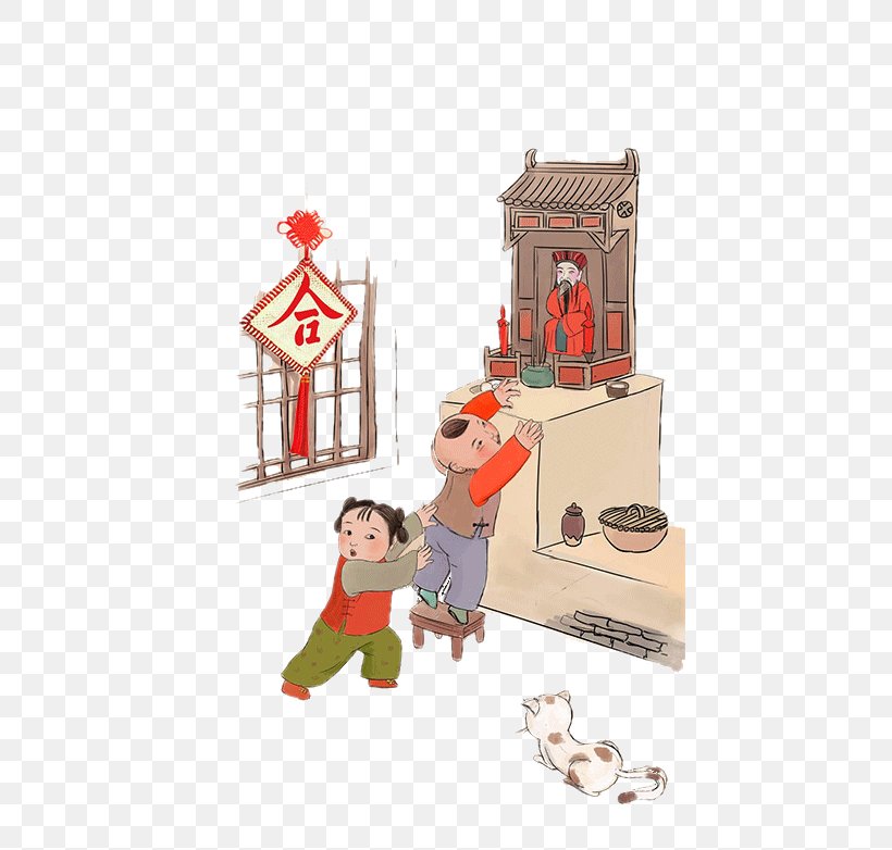 Chinese New Year Kitchen God Festival Traditional Chinese Holidays Oudejaarsdag Van De Maankalender, PNG, 440x782px, Chinese New Year, Art, Cartoon, Chinese Calendar, Deity Download Free