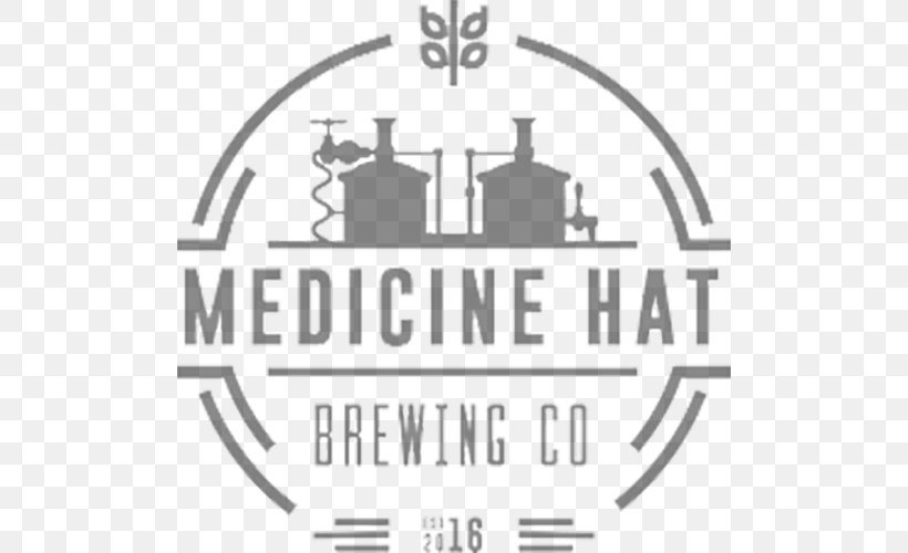 Medicine Hat Brewing Company Logo Brewery Brand Organization, PNG, 500x500px, Medicine Hat Brewing Company, Area, Beer Brewing Grains Malts, Black, Black And White Download Free