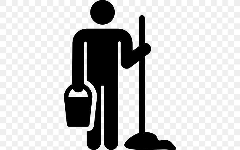 Cleaner Maid Service Commercial Cleaning Janitor, PNG, 512x512px, Cleaner, Area, Black And White, Cleaning, Commercial Cleaning Download Free