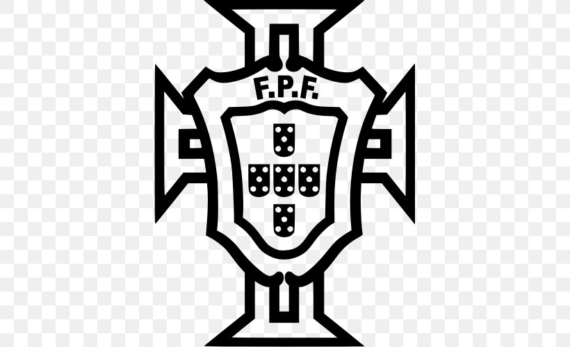 Portugal National Football Team Portuguese Football Federation Taça De Portugal, PNG, 500x500px, Portugal National Football Team, Area, Artwork, Black And White, Brand Download Free