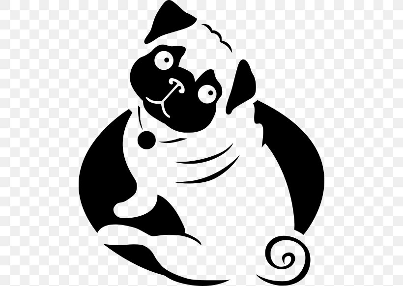 Pug Cartoon Line Art Black-and-white Snout, PNG, 500x582px, Pug, Blackandwhite, Cartoon, Line Art, Snout Download Free