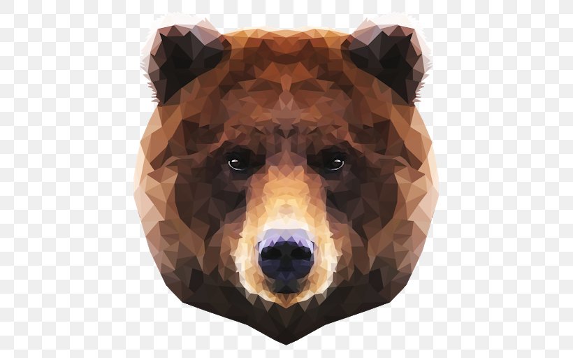 Bear Low Poly Drawing, PNG, 512x512px, Bear, Animal, Art, Carnivoran, Drawing Download Free