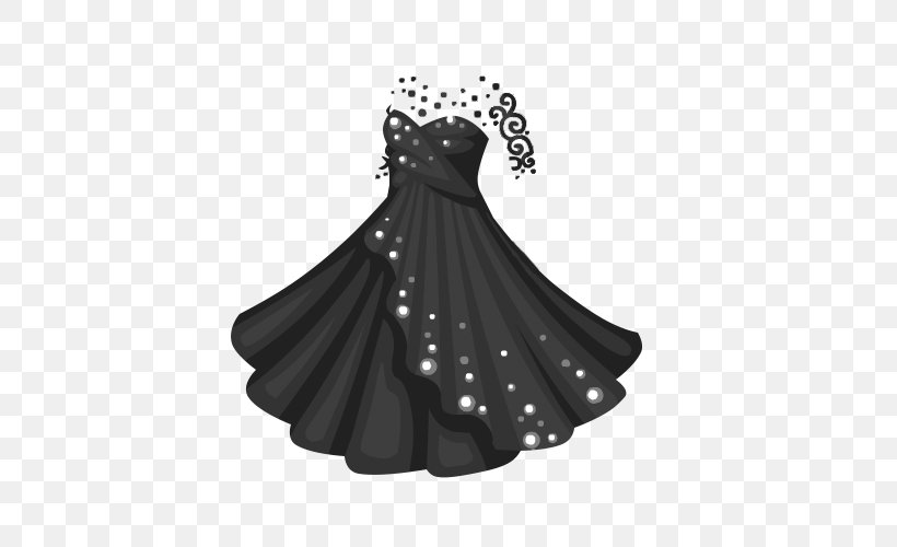 Cocktail Dress Polka Dot Shoulder Gown, PNG, 500x500px, Dress, Black, Black M, Cocktail, Cocktail Dress Download Free