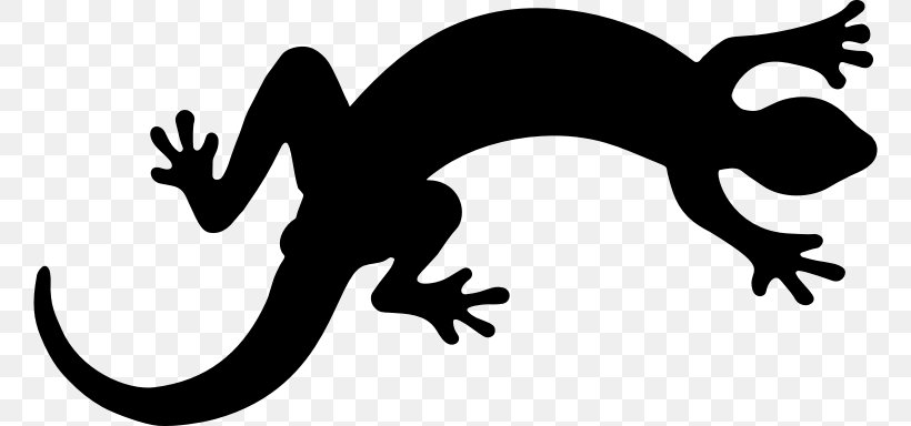 Lizard Reptile Silhouette Clip Art Png 760x384px Lizard Amphibian Black And White Drawing Fictional Character Download