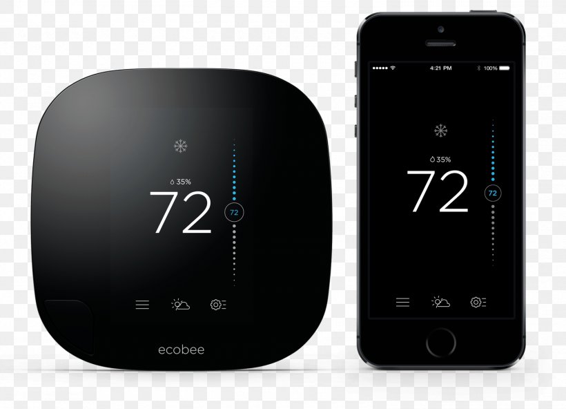 Smart Thermostat Ecobee Ecobee4 Nest Labs, PNG, 1500x1084px, Thermostat, Brand, Communication Device, Ecobee, Ecobee Ecobee3 Download Free