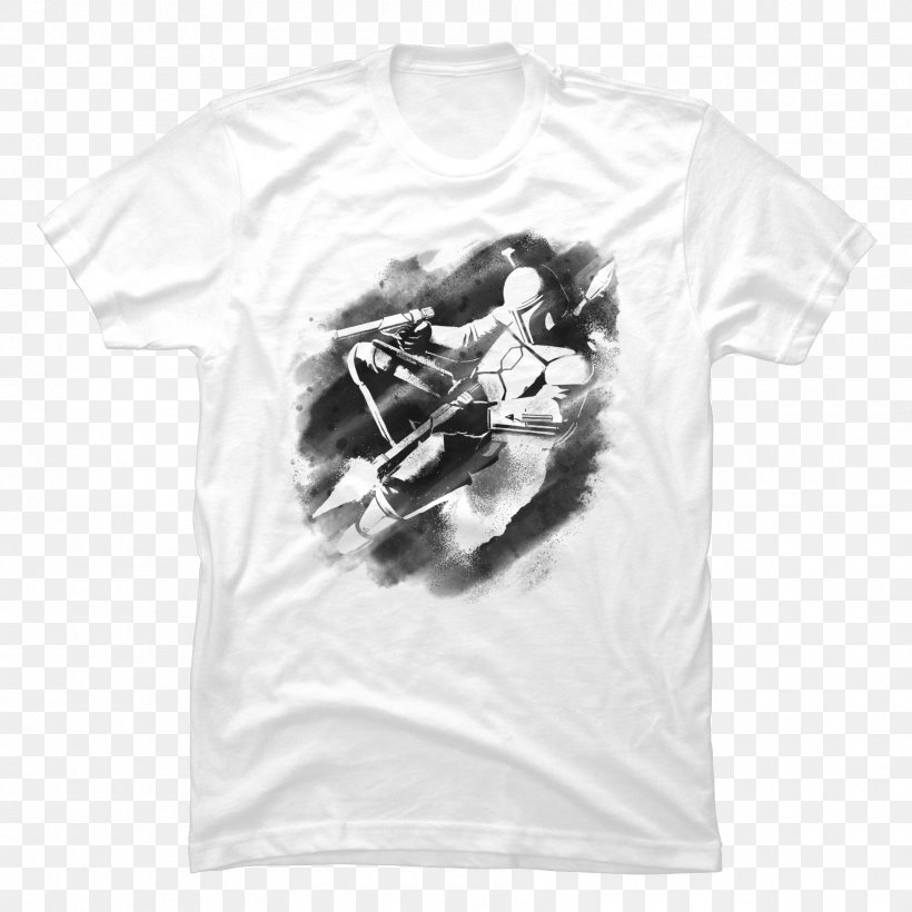 T-shirt Jango Fett Boba Fett Sleeve, PNG, 1800x1800px, Tshirt, Active Shirt, Black, Black And White, Bluza Download Free