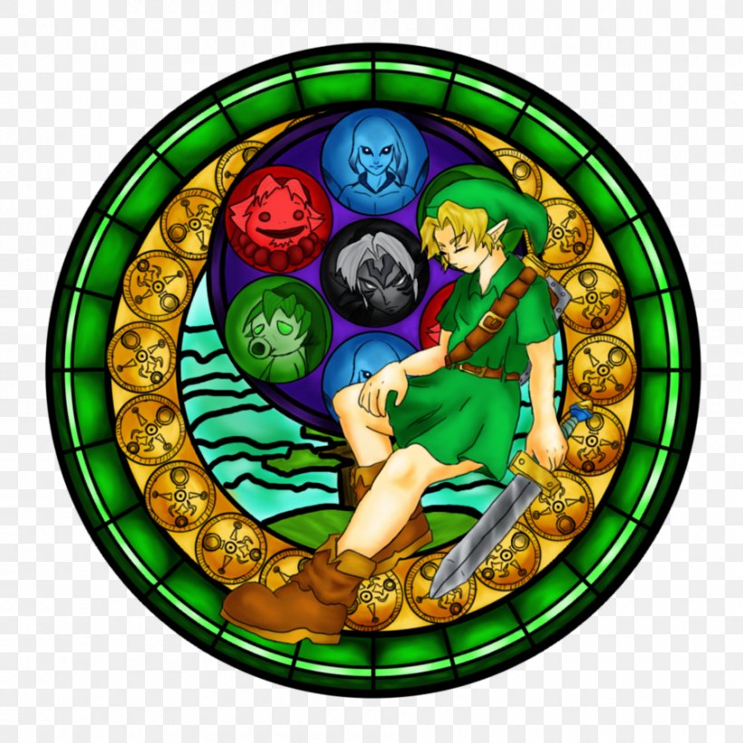 The Legend Of Zelda: Majora's Mask Stained Glass Art Window, PNG, 900x900px, Stained Glass, Art, Artist, Community, Deviantart Download Free