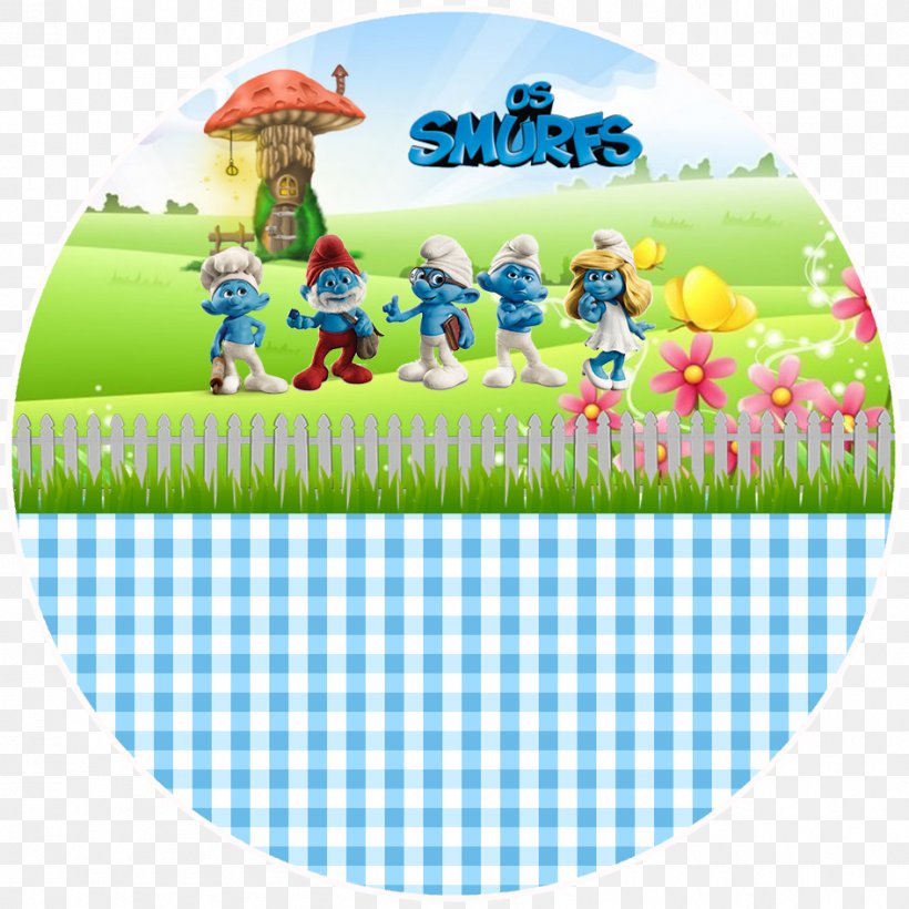 The Smurfs Convite Birthday Party Gratis, PNG, 945x945px, Smurfs, Birthday, Convite, Exo, Grass Download Free