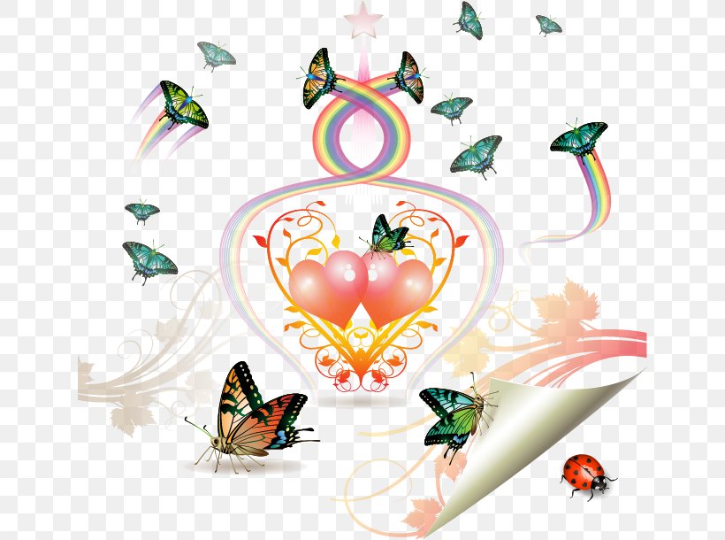 Butterfly Illustration Clip Art Design Vector Graphics, PNG, 644x610px, Butterfly, Can Stock Photo, Fictional Character, Greeting Note Cards, Heart Download Free