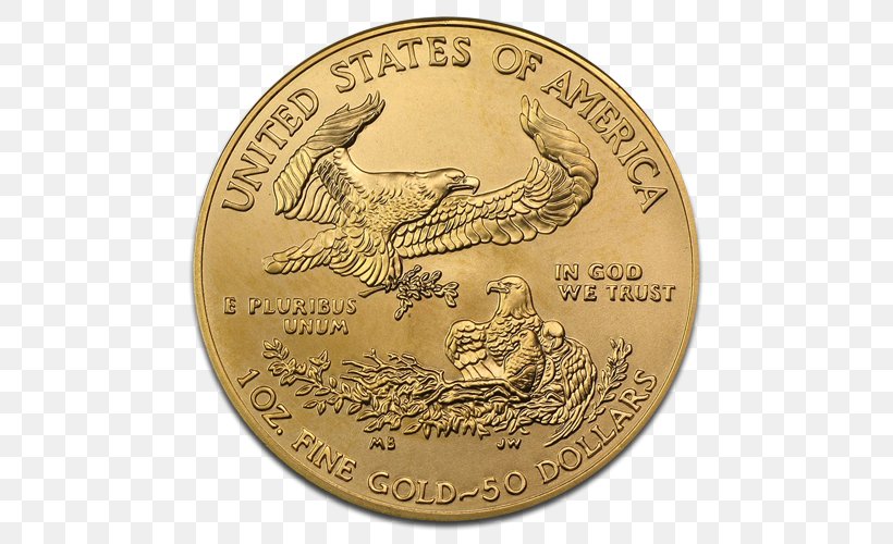 American Gold Eagle Bullion Coin, PNG, 500x500px, American Gold Eagle, American Buffalo, American Silver Eagle, Bronze Medal, Bullion Download Free
