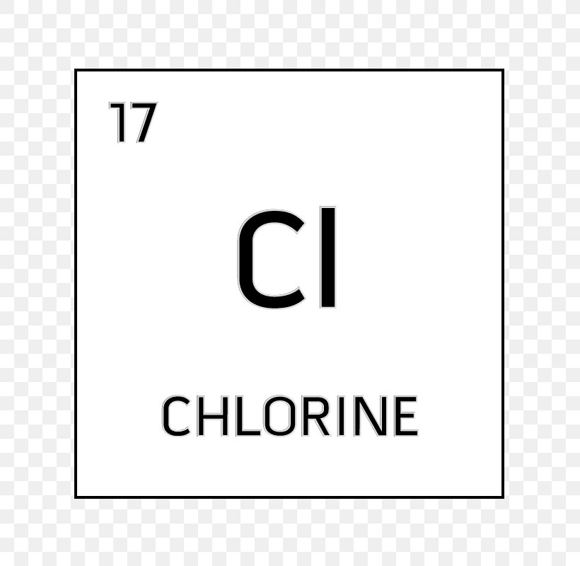 Chemical Element Periodic Table Atomic Number White Chlorine, PNG, 800x800px, Chemical Element, Area, Atomic Number, Black, Brand Download Free