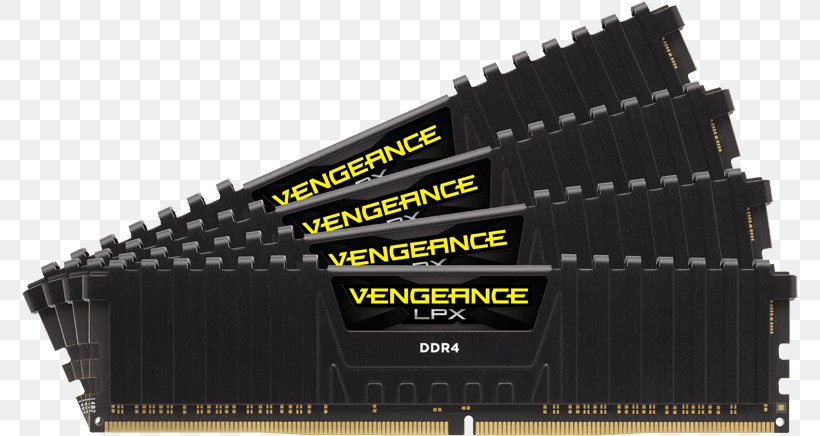 DDR4 SDRAM Corsair Components DIMM Corsair Vengeance LPX DDR4, PNG, 777x436px, Ddr4 Sdram, Brand, Computer Data Storage, Computer Memory, Corsair Components Download Free