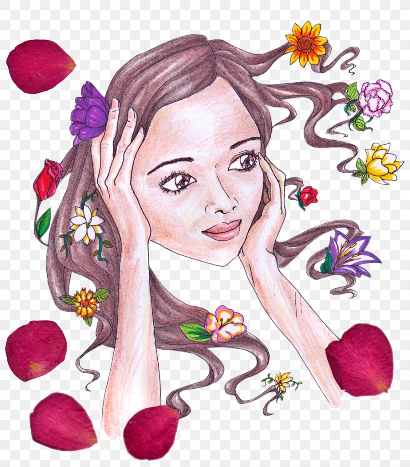 Floral Design Cheek Flowering Plant Nose, PNG, 924x1053px, Watercolor, Cartoon, Flower, Frame, Heart Download Free