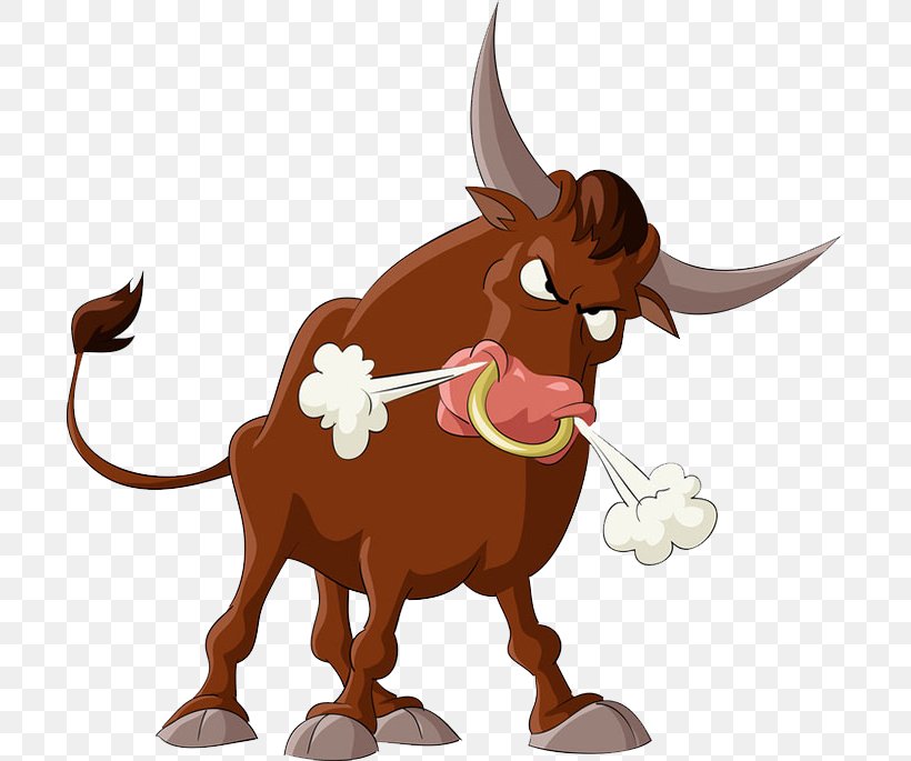 Bull Cattle Cartoon Illustration, PNG, 700x685px, Bull, Carnivoran, Cartoon, Cattle, Cattle Like Mammal Download Free